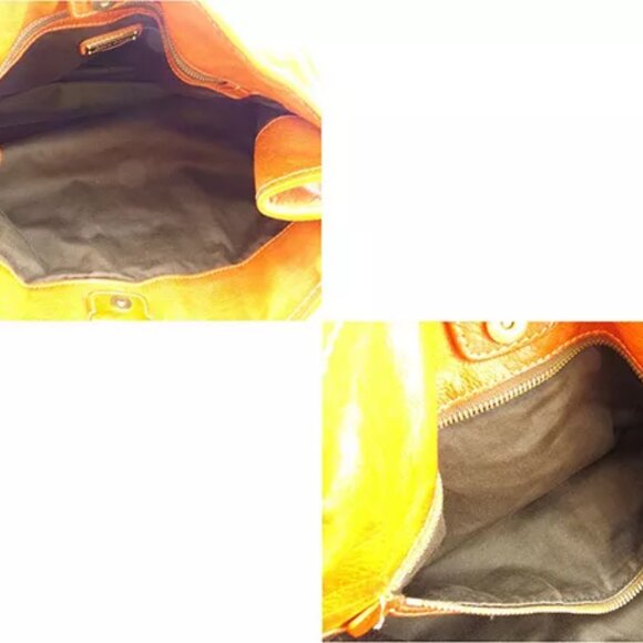 miumiu Shoulder bag Logo Orange Gold Woman Authentic - Picture 6 of 6